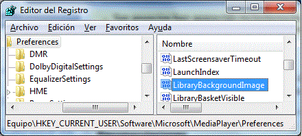 Editar registro de windows